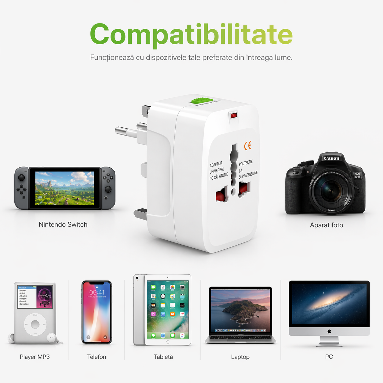 Adaptor de Călătorie Universal