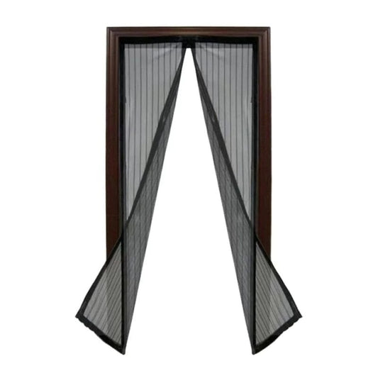 Perdea magnetică anti-insecte pentru ușă, 100x210 cm, neagră